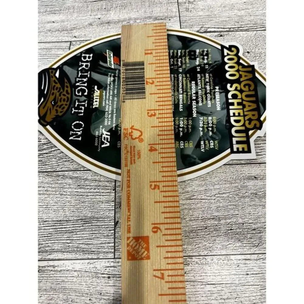 Official Jacksonville Jaguars 2000/2001 Magnetic‎ Schedule